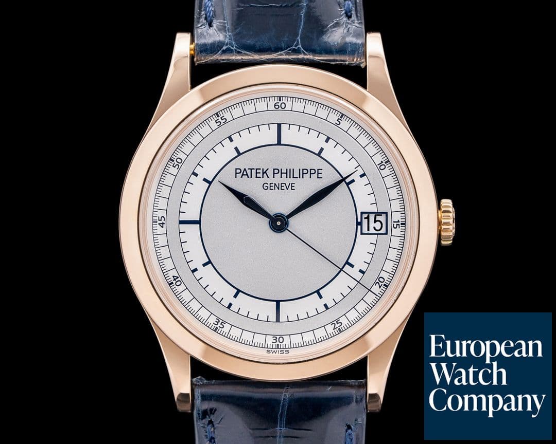 Image of Patek Philippe 5296R Calatrava Automatic 18K Rose Gold Silver Dial