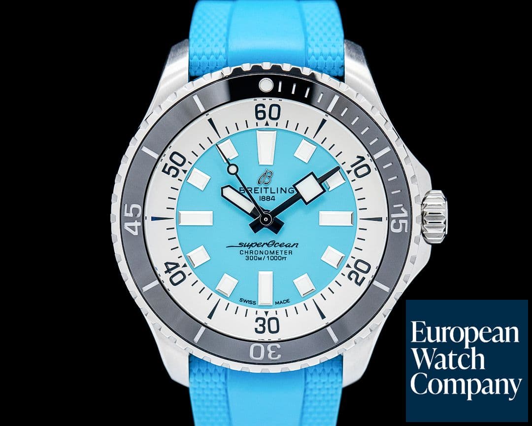 Image of Breitling A17376211L2A1 Superocean Automatic 44 SS Turquoise Dial