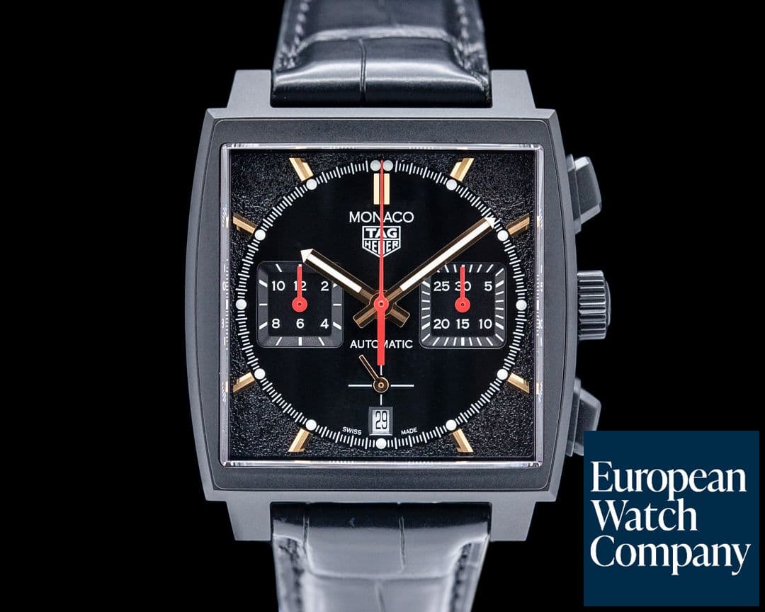 Image of TAG Heuer CBL2180 Monaco Dark Lord DLC Titanium Black Dial 2024