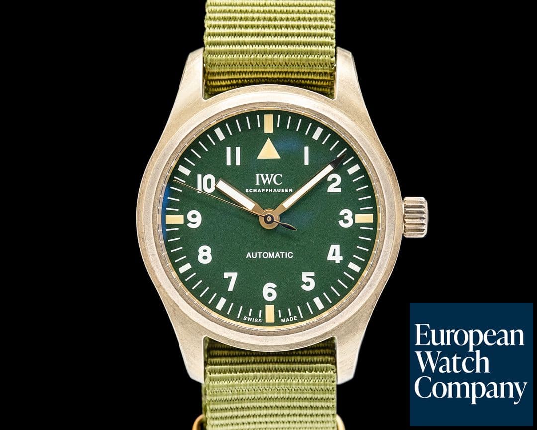 Image of IWC IW324019 Pilot's Watch The Rake Bronze Green Dial LIMITED