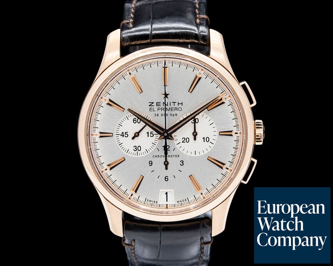 Image of Zenith El Primero Chronomaster 18K Rose Gold Silver Dial