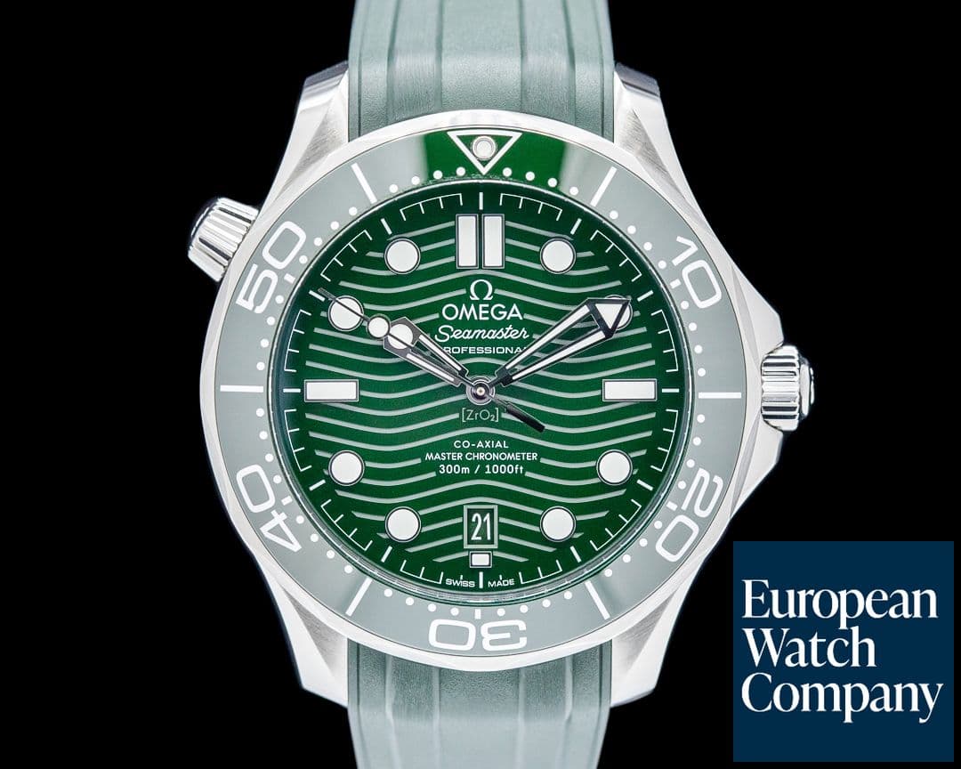Image of Omega Seamaster Diver 300M SS Green Ceramic Green Dial