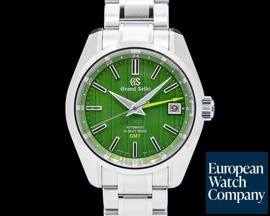 Image of Grand Seiko SBGJ259G Hi-Beat GMT SS Urban Bamboo Green Dial