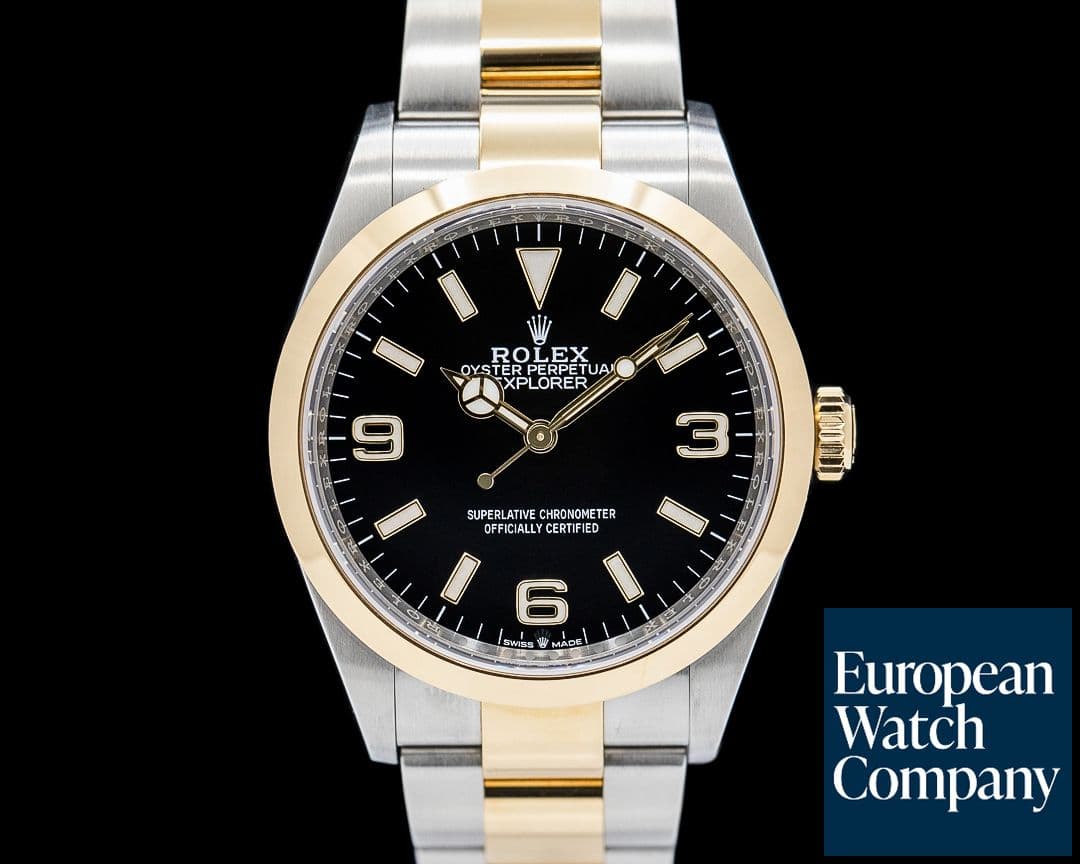 Image of Rolex 124273 Explorer 36 SS / 18K Yellow Gold Black Dial