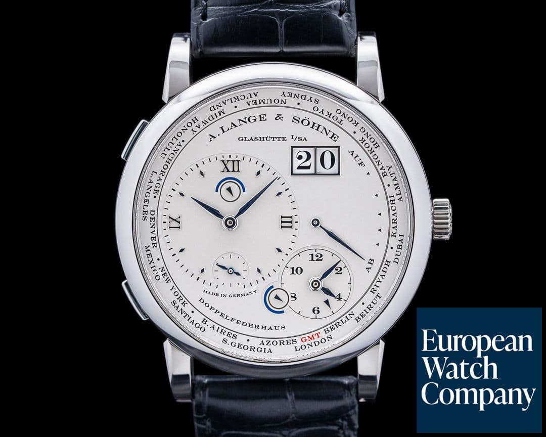 Image of A. Lange and Sohne 116.025 Lange 1 Time Zone Platinum Solid Silver Dial