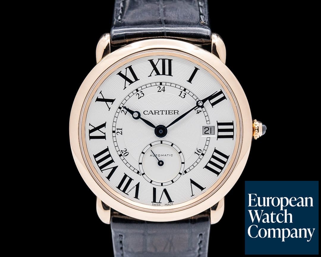 Image of Cartier W6801005 Ronde Louis Cartier 18K Rose Gold White Dial