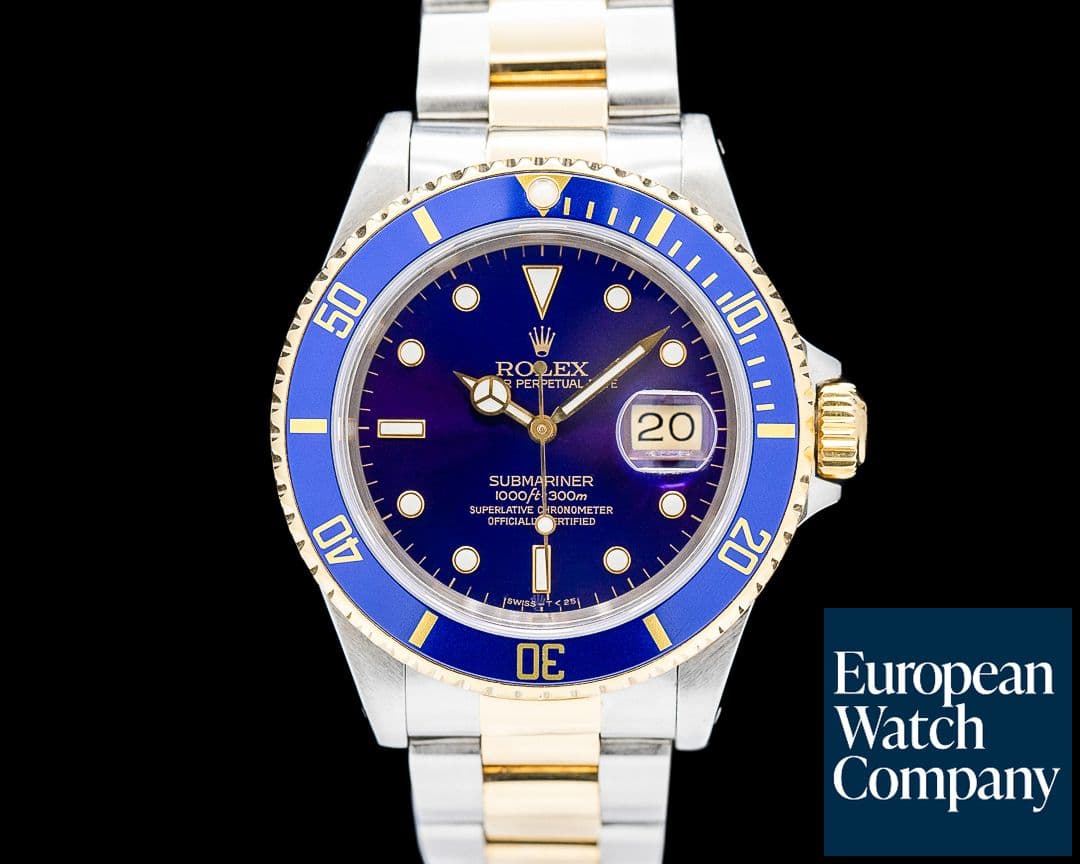 Image of Rolex 16613 Submariner SS / 18K Yellow Gold Blue Dial