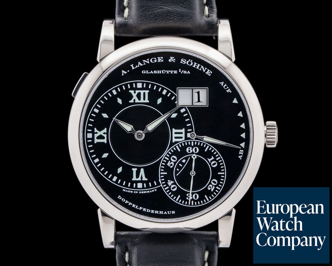 Image of A. Lange and Sohne 115.029 Grand Lange 1 18K White Gold Black Dial