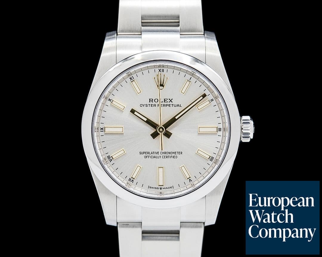 Image of Rolex 124200 Oyster Perpetual 34 SS Silver Dial