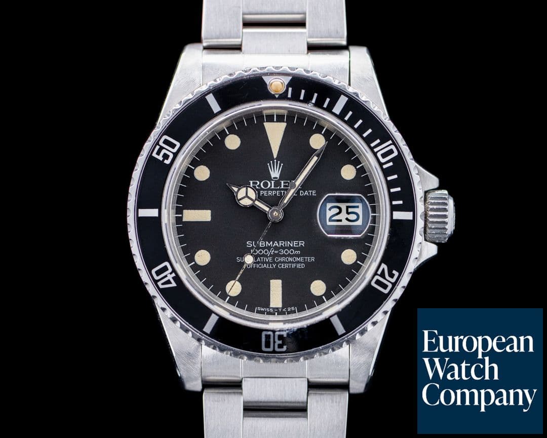 Image of Rolex 16800 Submariner SS Matte Black Dial