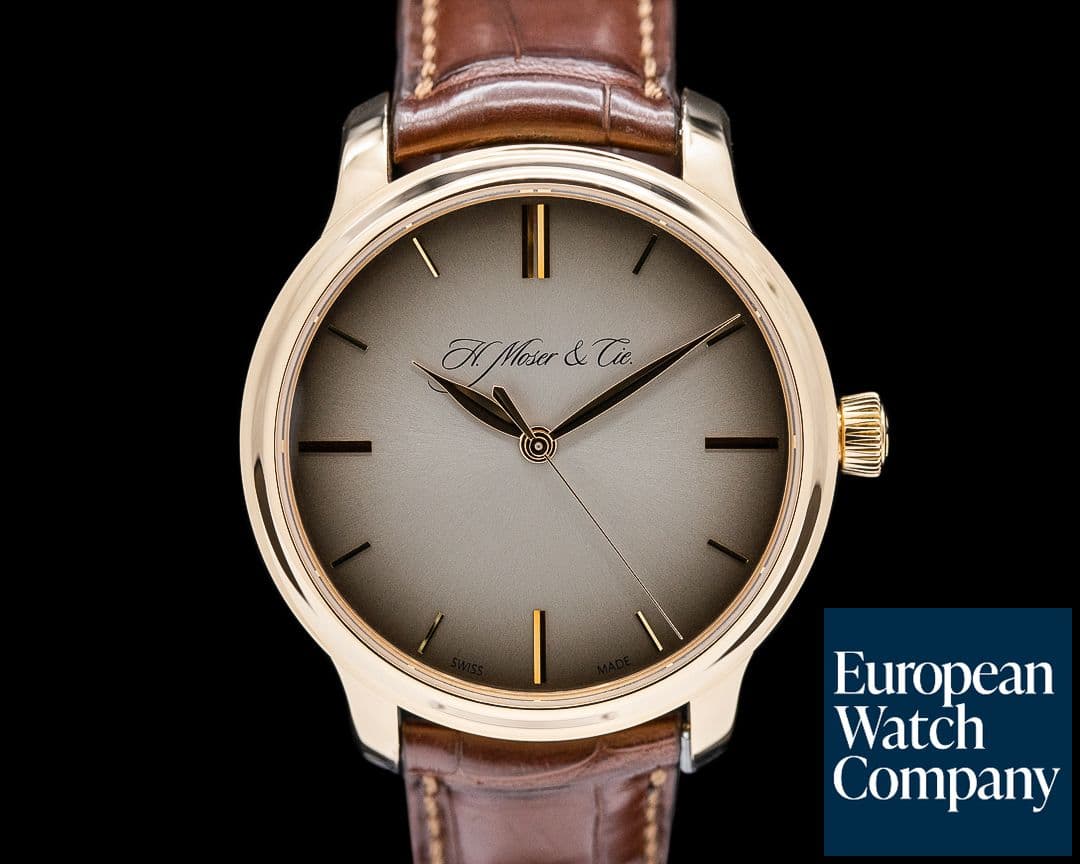 Image of H. Moser and Cie. Endeavour Centre Seconds 18K Rose Gold Silver Dial