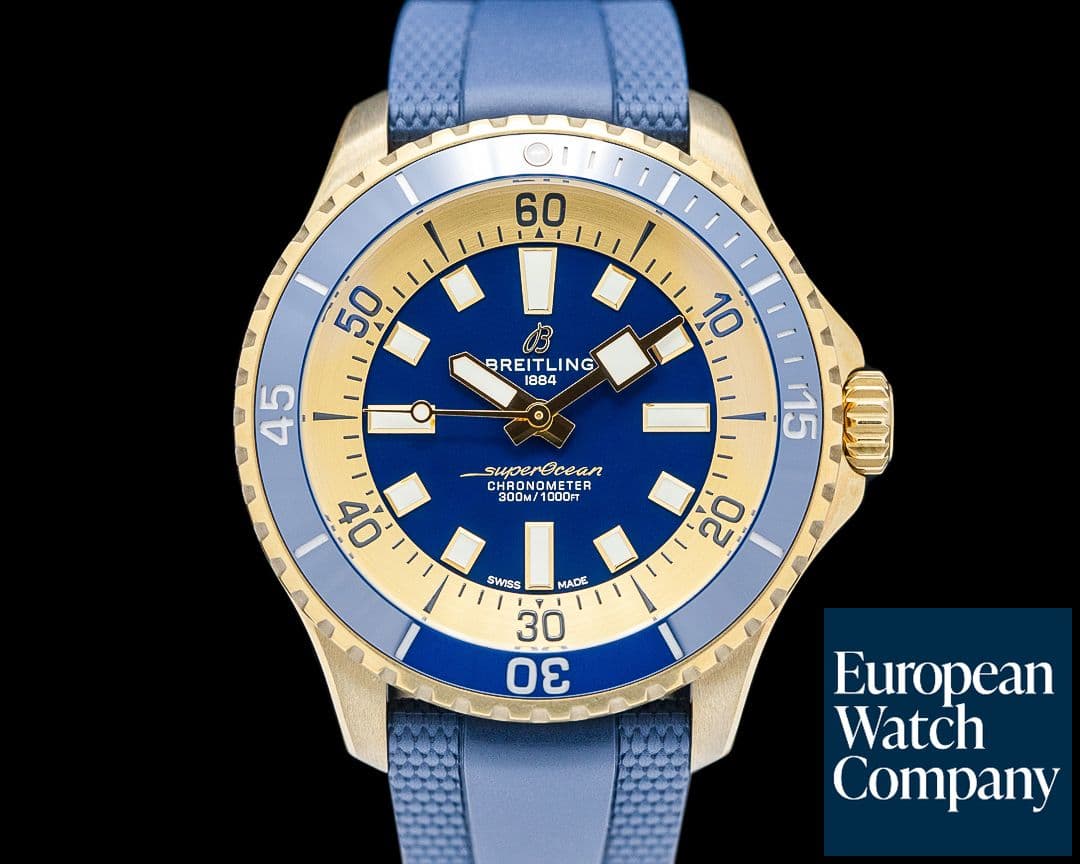 Image of Breitling N17376 Superocean Automatic 44MM Bronze Blue Dial USA LIMITED