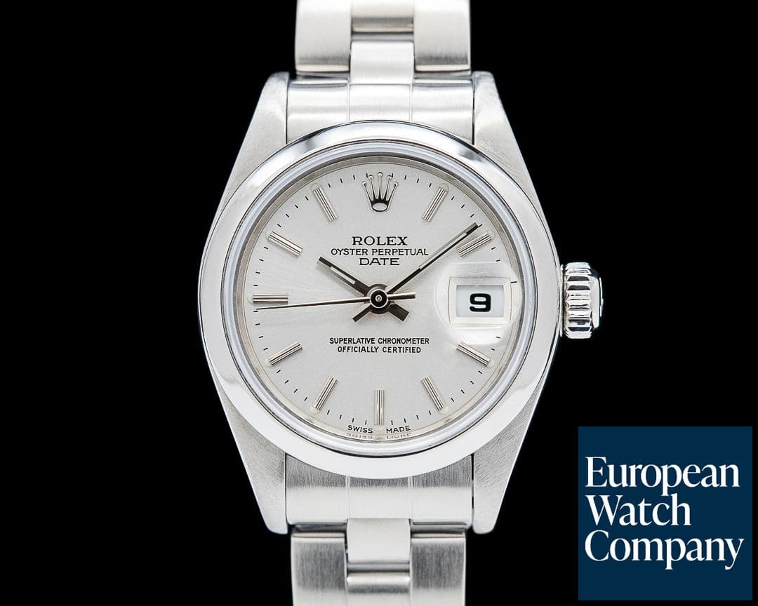 Image of Rolex 69160 Lady Oyster Perpetual Date SS Silver Dial
