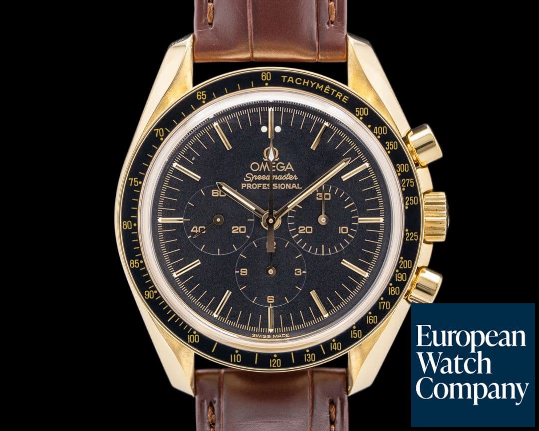Image of Omega 145.0052 Speedmaster Professional Jubilee 18K Yellow Gold Black Dial
