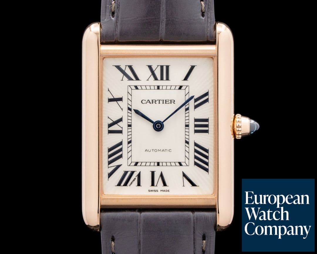 Image of Cartier Tank Louis Cartier 18K Rose Gold Silvered Dial 2025 UNWORN