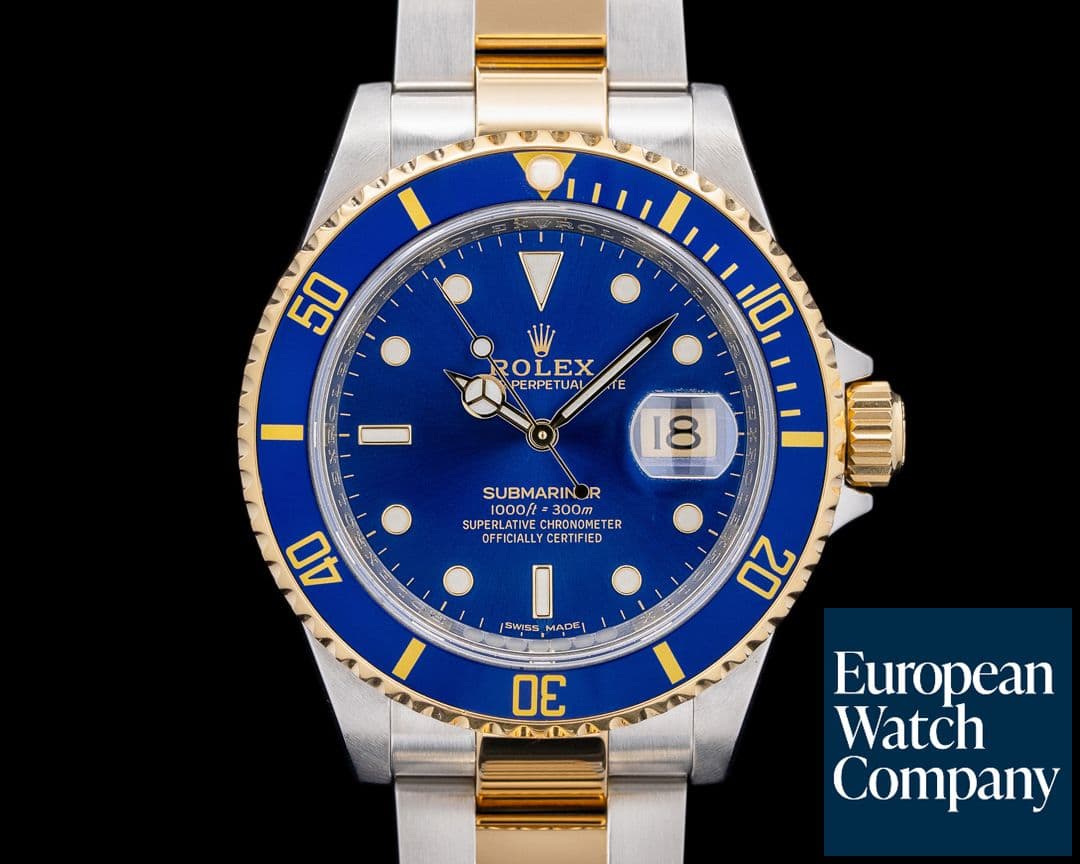 Image of Rolex 16613 Submariner Date 18K Yellow Gold / SS Blue Dial Circa. 2008