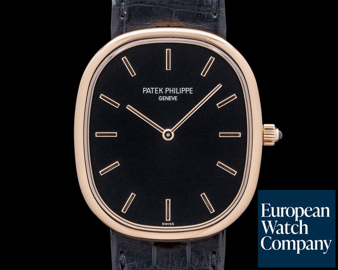 Image of Patek Philippe 5738R-001 Golden Ellipse 18K Rose Gold Black Dial
