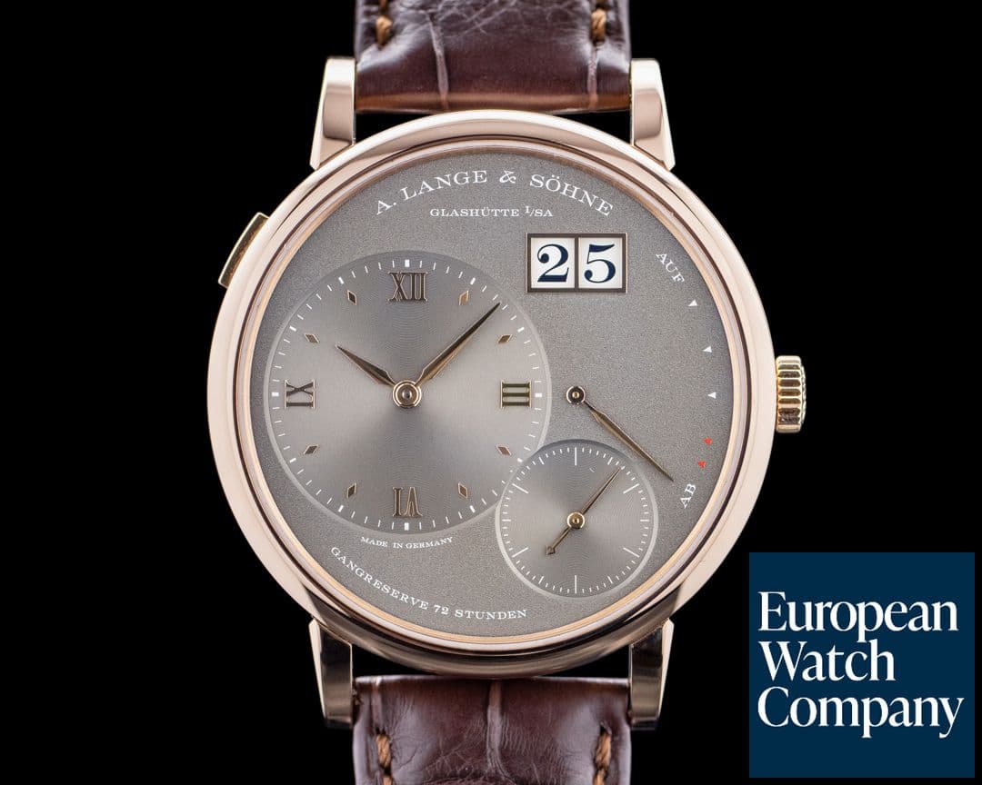 Image of A. Lange and Sohne 137.033 Grand Lange 1 18K Pink Gold Gray Dial
