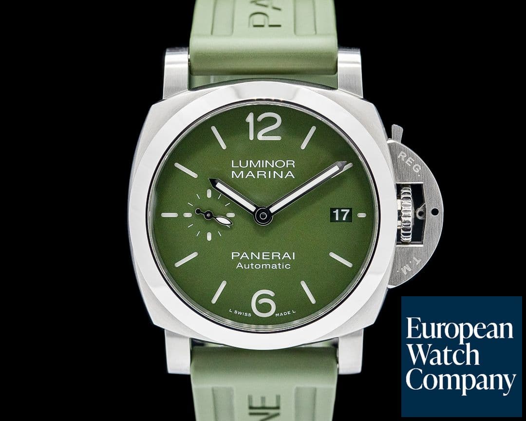 Image of Panerai PAM01304 Luminor Marina Quaranta Verde Militare SS Green Dial LIMITED