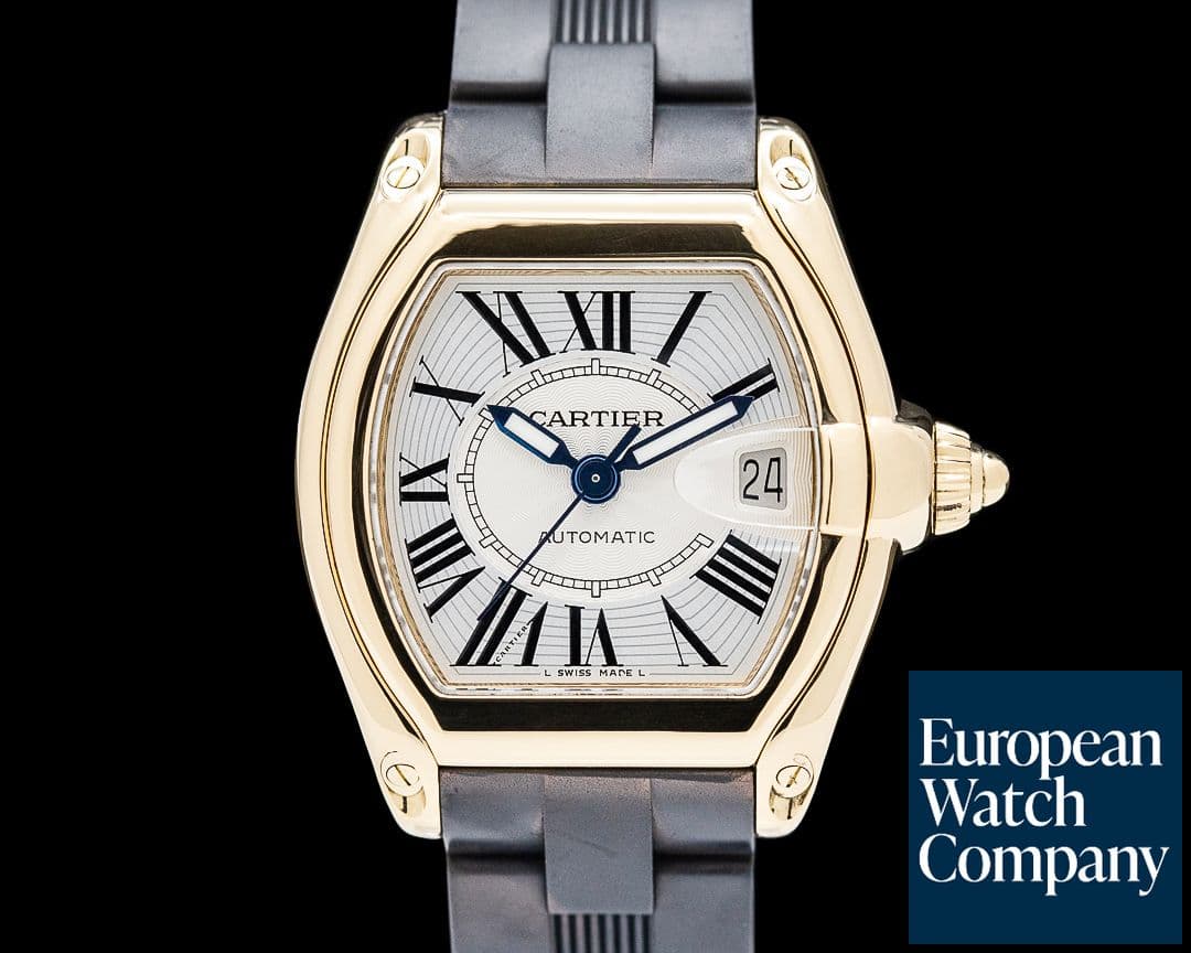 Image of Cartier WA125183 Roadster 18K Yellow Gold Silver Dial