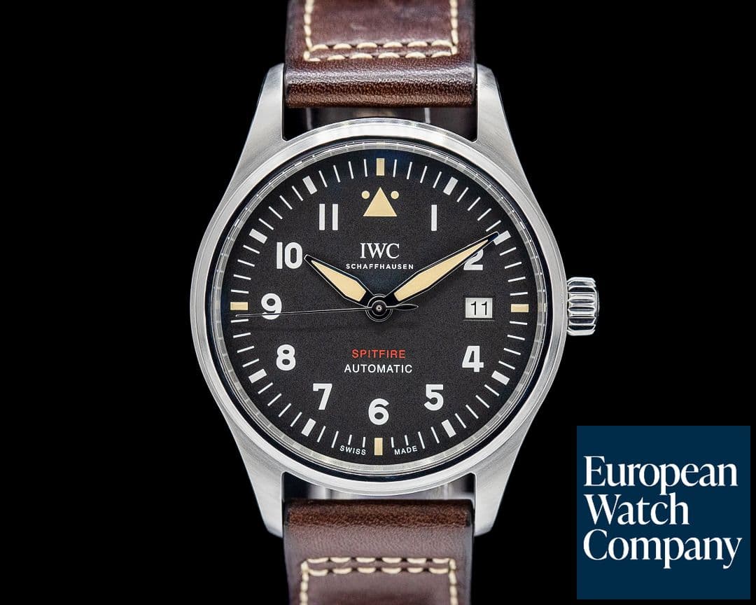 Image of IWC IW326803 Pilot's Watch Spitfire SS Black Dial