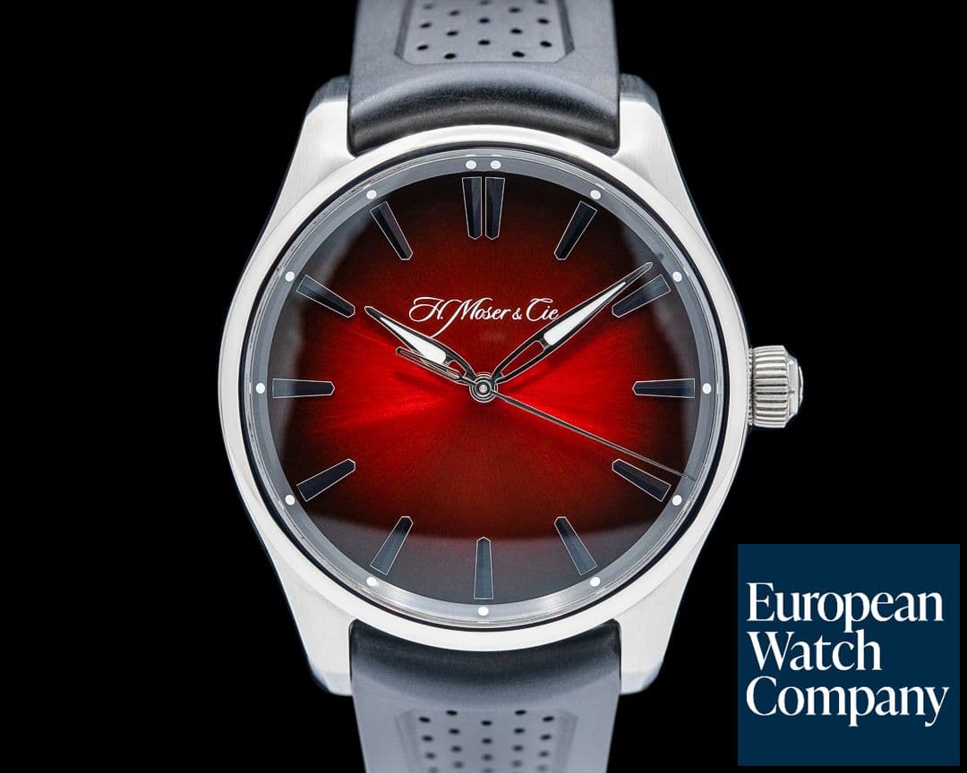Image of H. Moser and Cie. 3200-1207 Pioneer Centre Seconds SS Red Fume Dial
