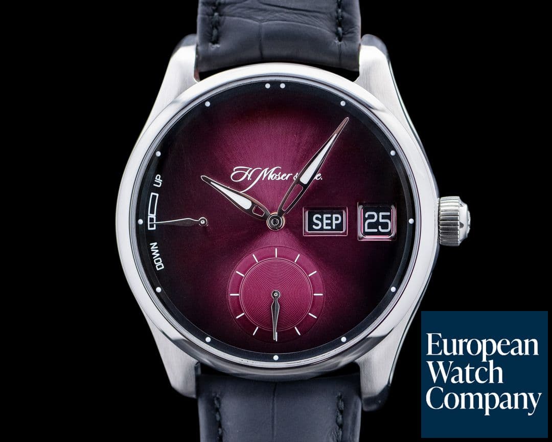 Image of H. Moser and Cie. 3808-1200 Pioneer Perpetual Calendar MD SS Burgundy Dial LIMITED