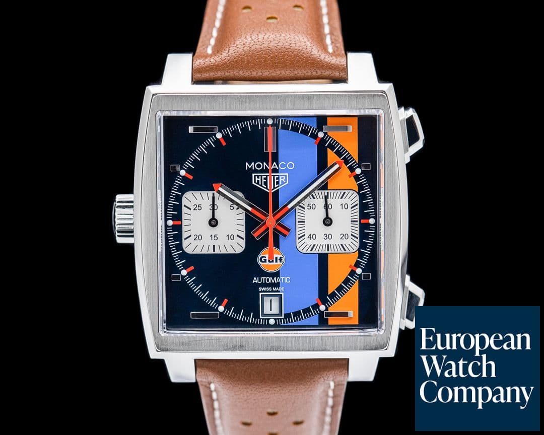 Image of TAG Heuer CW211R.FC6401 Monaco Gulf Special Edition SS Black Dial
