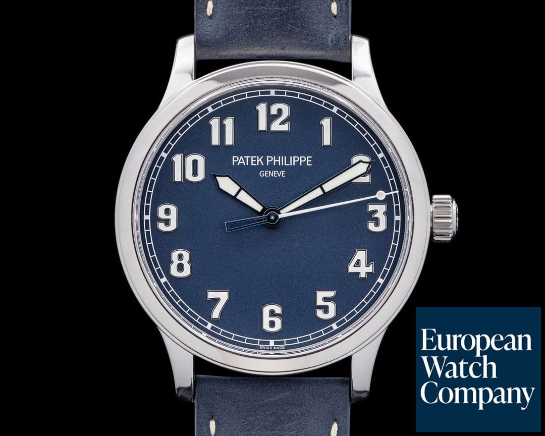 Image of Patek Philippe 5522A Calatrava Pilot SS Blue Dial LIMITED