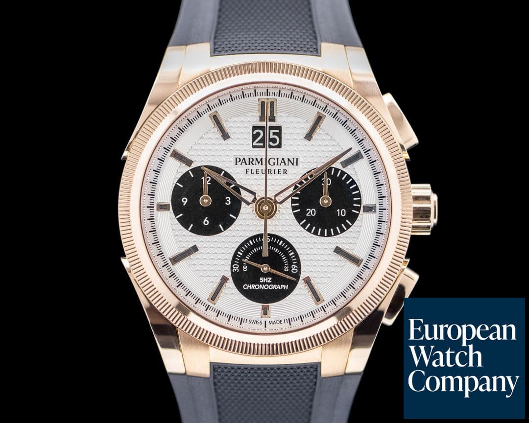 Image of Parmigiani PFC903 Tondagraph GT 42MM 18K Rose Gold Silver Dial