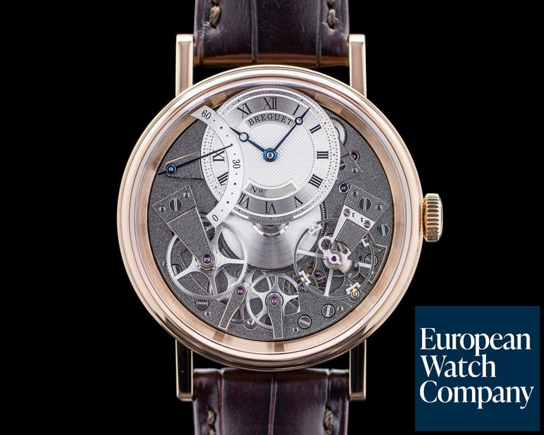 Image of Breguet 7097BR Tradition 18K Rose Gold Silver Skeleton Dial