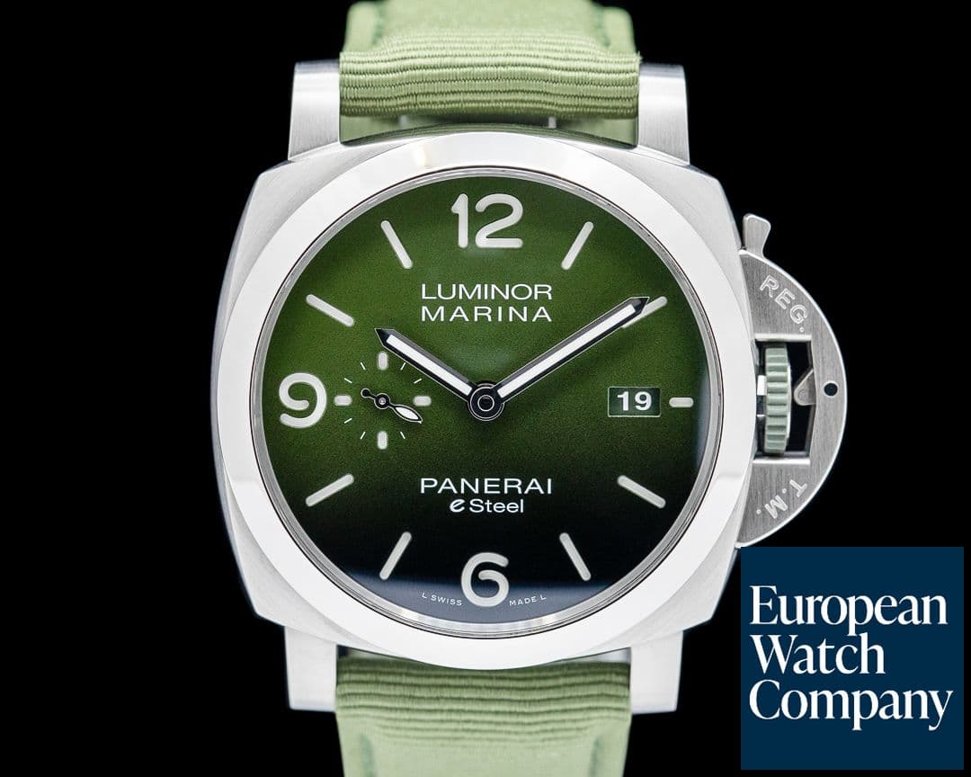 Image of Panerai PAM01356 Luminor Marina eSteel Verde Smeraldo SS Green Dial 2024