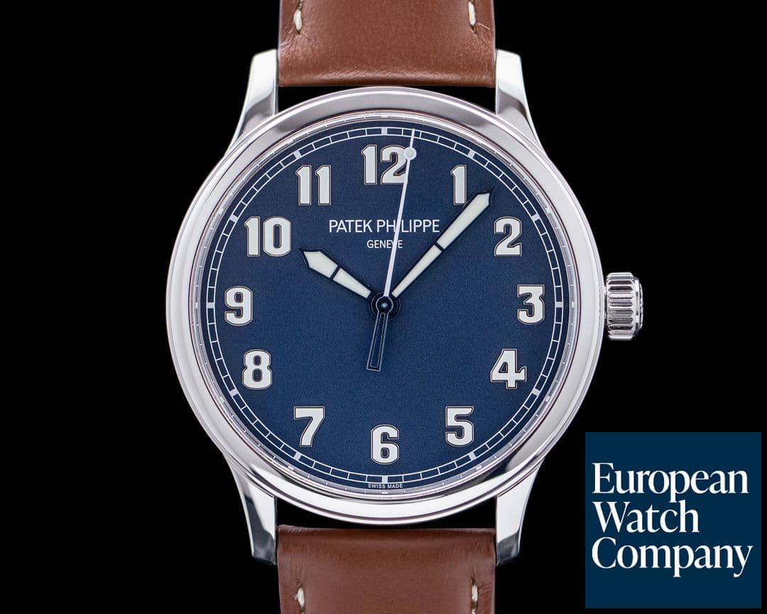 Image of Patek Philippe 5522A Calatrava Pilot SS Blue Dial LIMITED