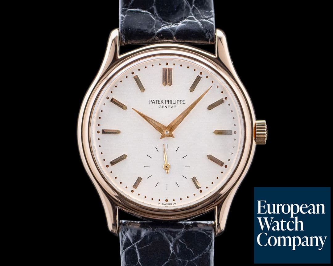 Image of Patek Philippe 3923R Calatrava Manual Wind 18K Rose Gold Silver Dial