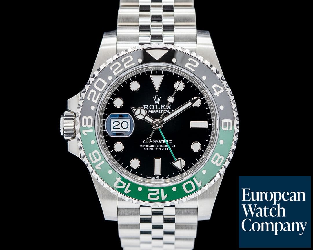 Image of Rolex 126720VTNR GMT-Master II Left-Handed "Sprite" Jubilee SS Black Dial