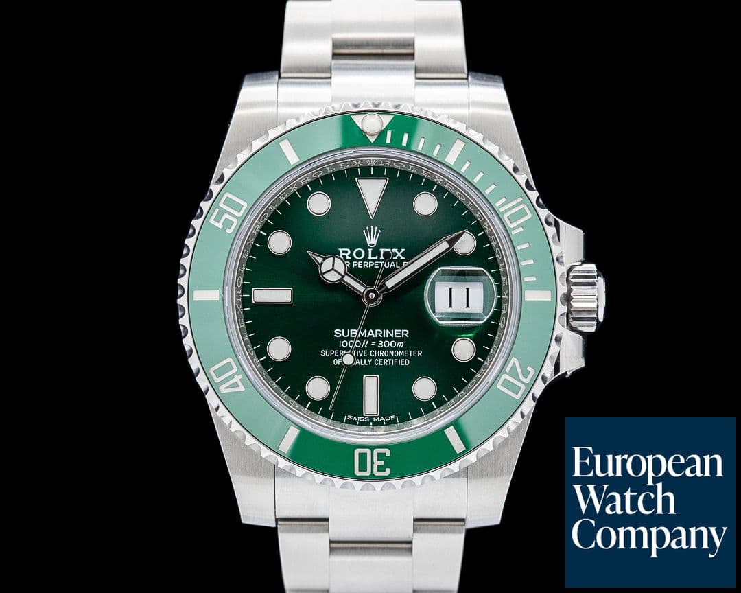 Image of Rolex 116610LV Submariner Hulk SS Green Dial UNWORN