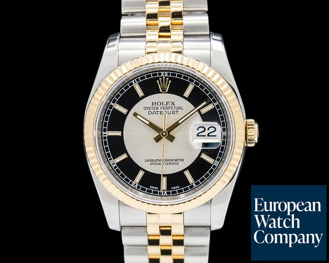 Image of Rolex 116233 Datejust Two Tone Jubilee SS / 18K Yellow Gold Tuxedo Dial