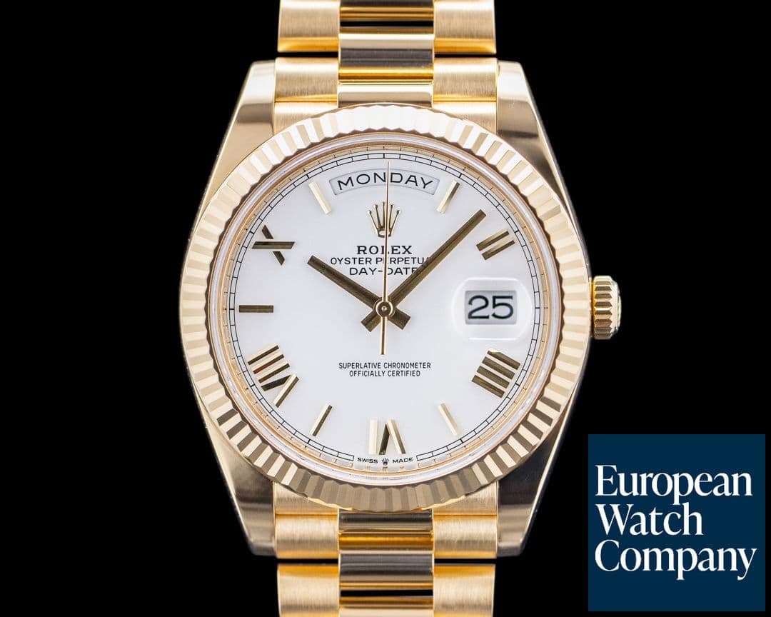 Image of Rolex 228238 Day-Date 40MM 18K Yellow Gold White Roman Dial