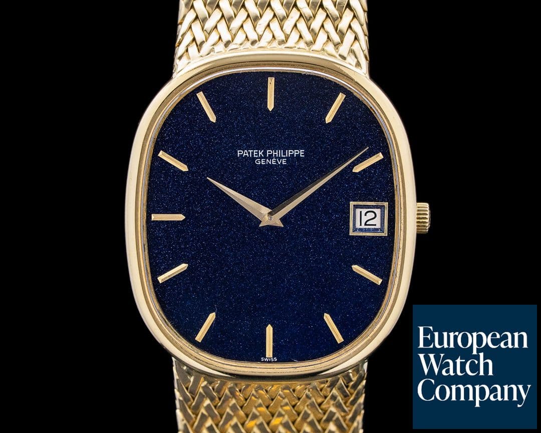 Image of Patek Philippe 3605/1 Golden Ellipse Jumbo 18K Yellow Gold + Cufflinks + Tie Clip