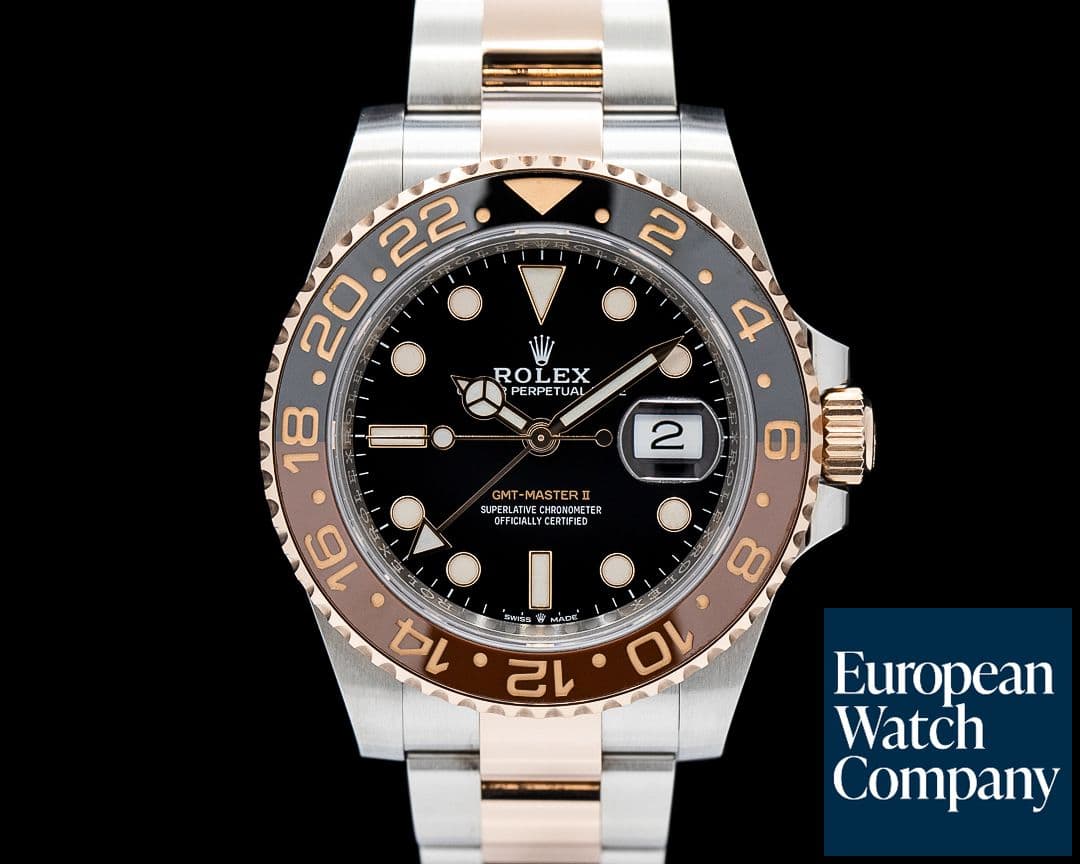 Image of Rolex 126711CHNR GMT-Master II SS / 18k Rose Gold Black Dial