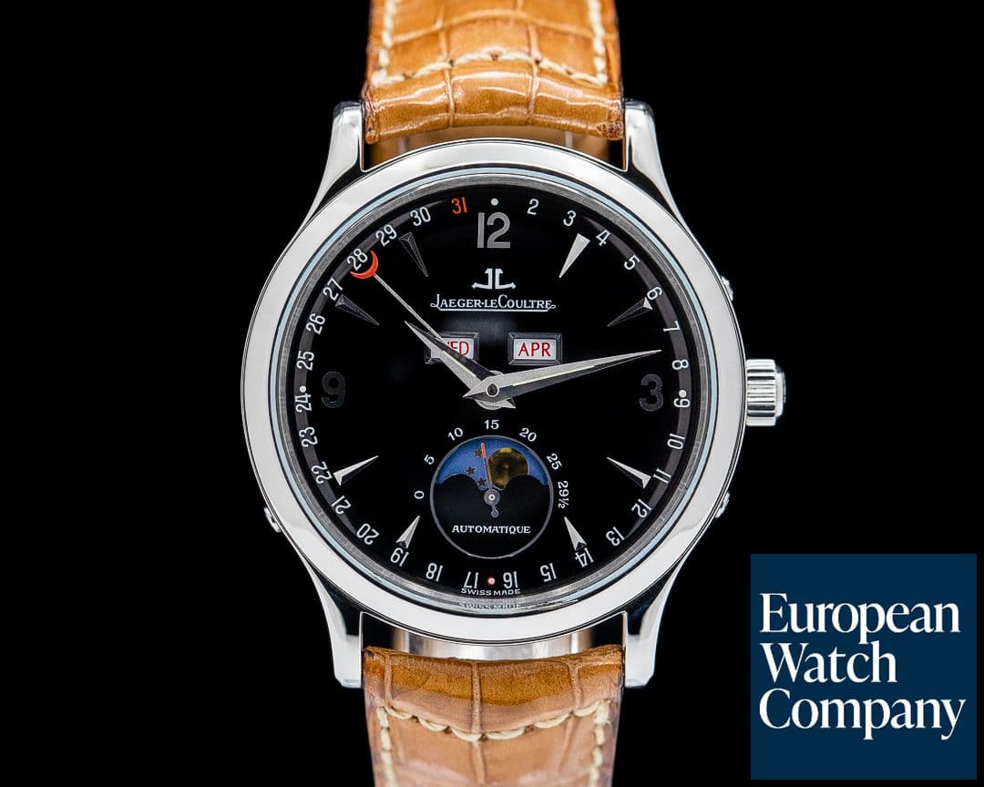 Image of Jaeger LeCoultre 140.8.98.S Master Moon SS Black Dial