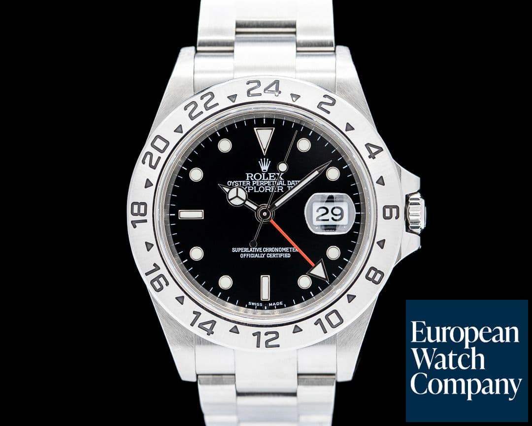 Image of Rolex 16570 Explorer II SS Black Dial