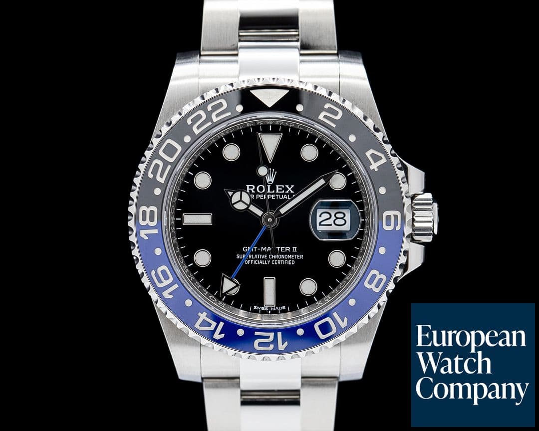 Image of Rolex 116710BLNR GMT-Master II Batman SS Black Dial