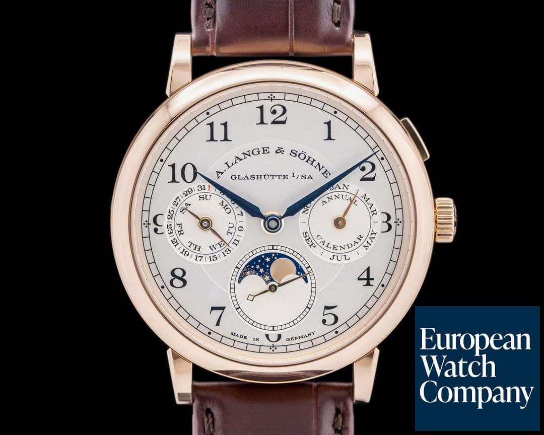 Image of A. Lange and Sohne 238.032 1815 Annual Calendar Rose Gold Silver Dial