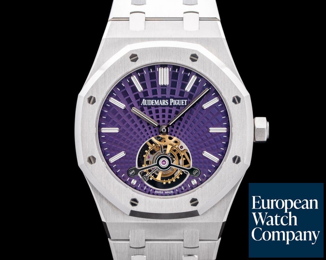 Image of Audemars Piguet 26522ST Royal Oak Tourbillon Extra-Thin SS Purple "Evolutive" Dial