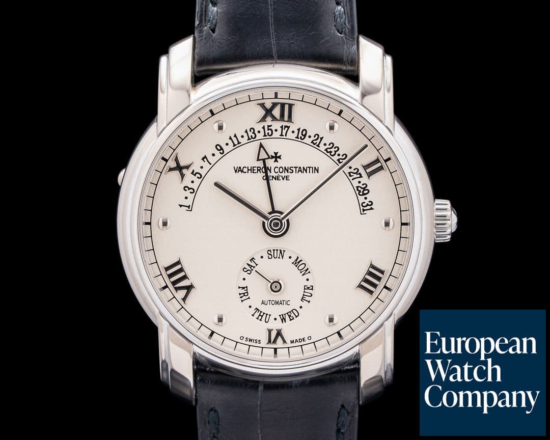 Image of Vacheron Constantin 47245 Patrimony 31 Day Retrograde 18K White Gold Silver Dial