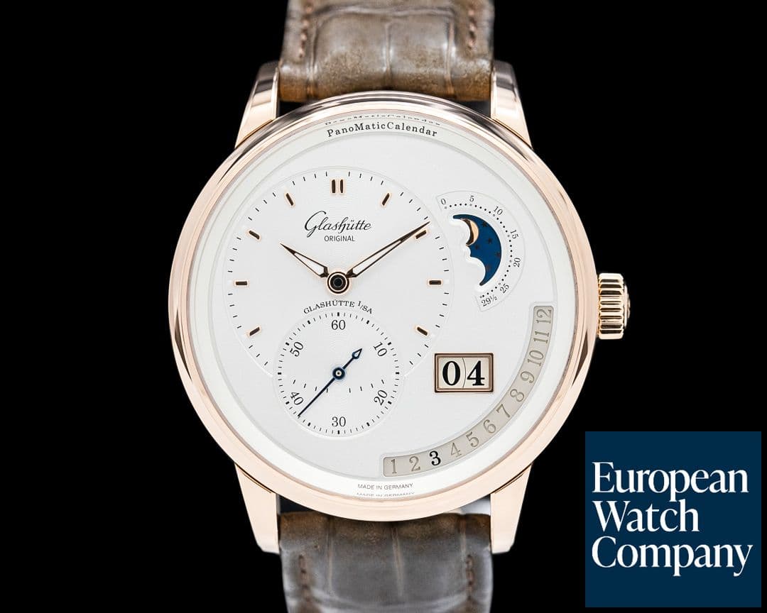 Image of Glashutte Original PanoMaticCalendar 18K Rose Gold Silver Dial 2025