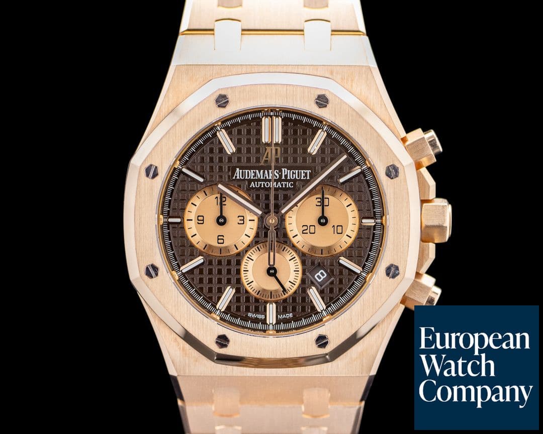 Image of Audemars Piguet 26331OR Royal Oak Chronograph 18K Rose Gold Black Dial