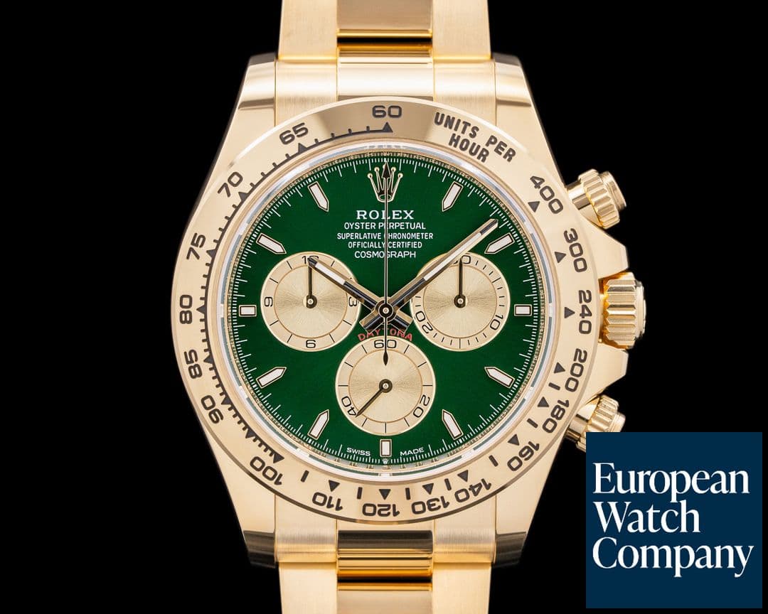 Image of Rolex 126508 Daytona "John Mayer" 18K YG Green Dial NEW 2025 RELEASE UNWORN
