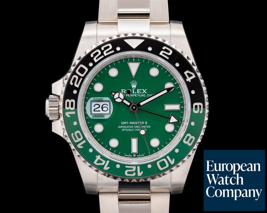 Image of Rolex GMT-Master II 18K White Gold Green Dial 2025 UNWORN